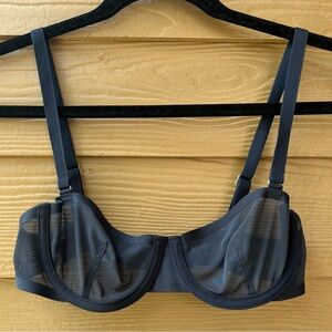 CUUP Balconette Mesh Bra in Navy Size 30B